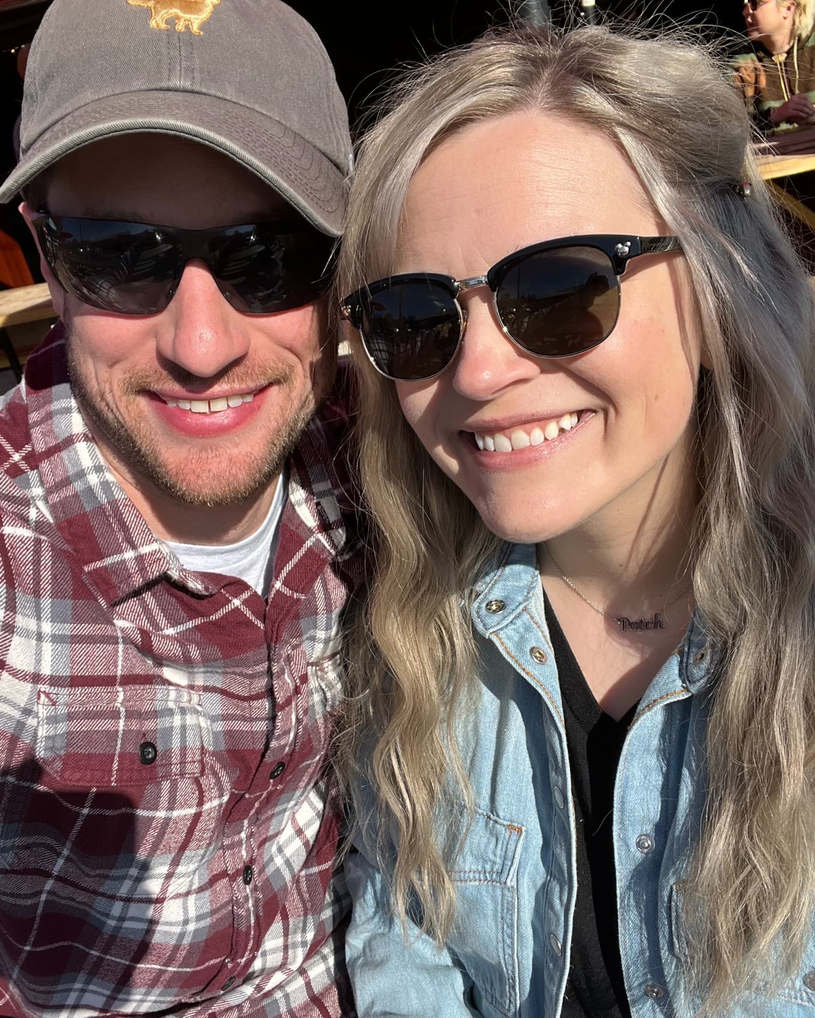 Eric and his partner on a sunny day