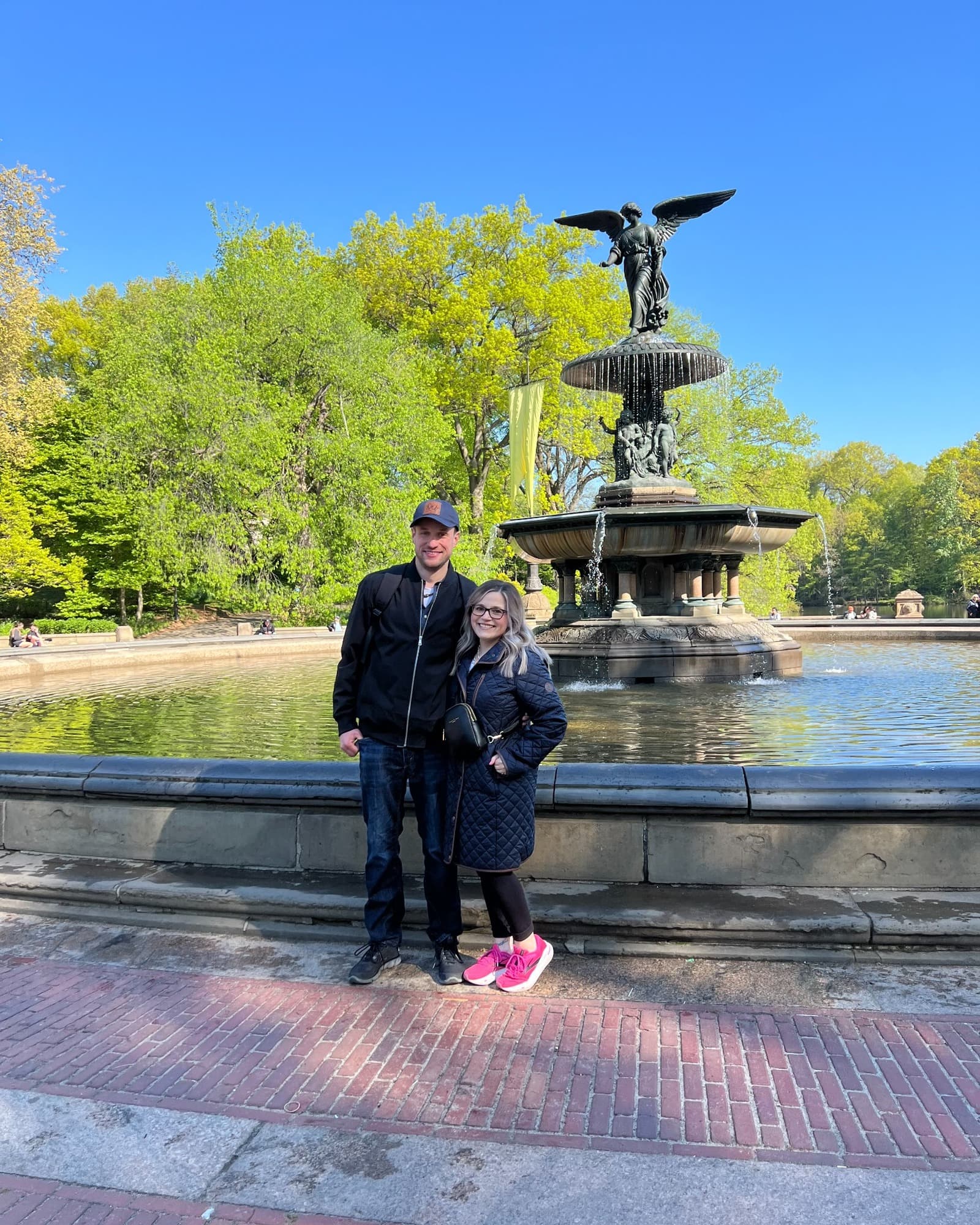 Eric and his partner at Bethesda Fountain, Central Park
